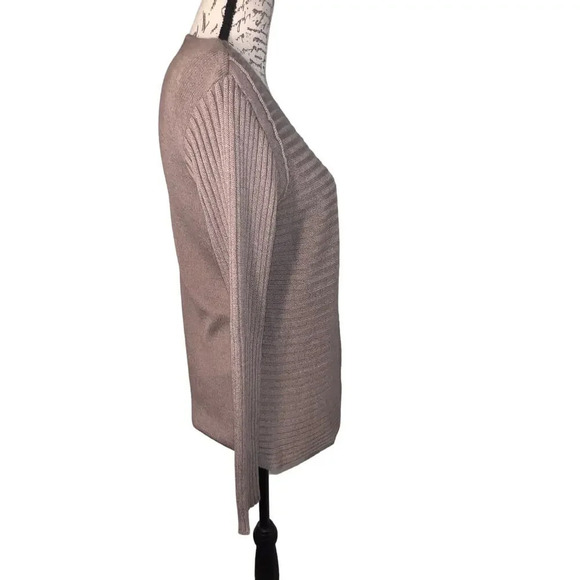 Putorti, made in Canada,contrast textures artist faux wooden buttons sweater - Picture 3 of 8